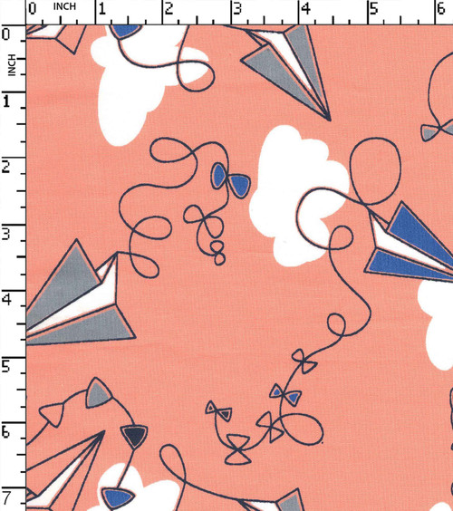 100% Cotton Printed Plain Cloud With Rockets