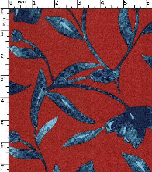 100% Cotton Printed Satin Flower With Leaf