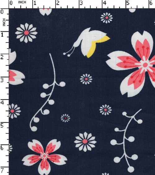100% Cotton Printed Plain Flower With Butterfly