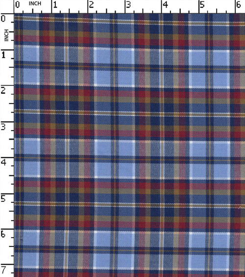 97% Cotton 3% Lycra Yarn Dyed Twill Big Check