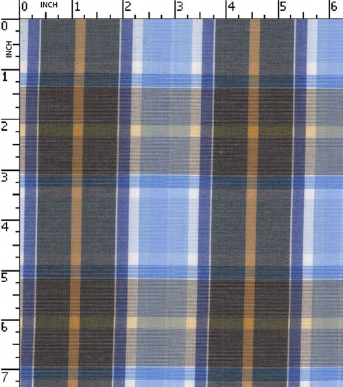 97% Cotton 3% Lycra Yarn Dyed Twill Big Check