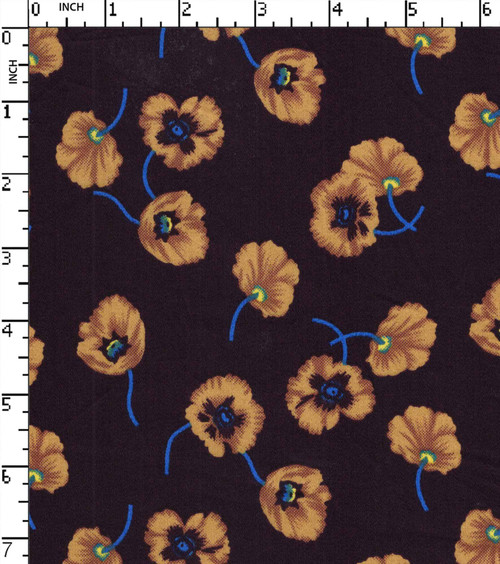 100% Cotton Printed Satin Flower