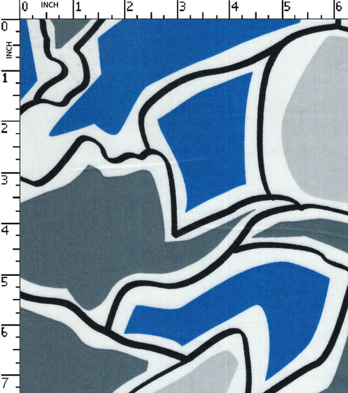 100% Cotton Printed Satin Abstract