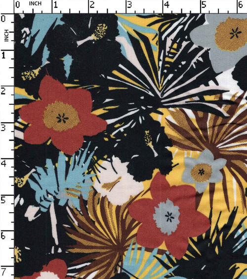 100% Cotton Printed Satin Flower With Leaf