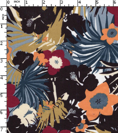 100% Cotton Printed Satin Flower With Leaf