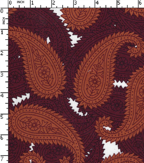 100% Cotton Printed Satin Paisely