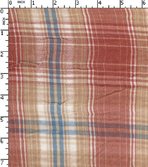 Cotton Viscose Yarn Dyed Crepe Big Check