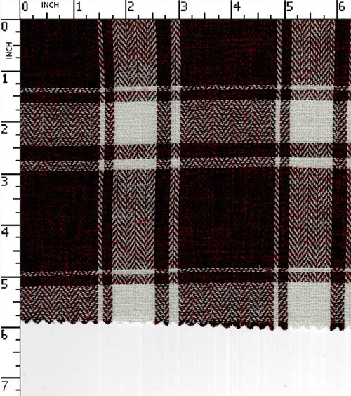 70% Cotton 30% Polyester Yarn Dyed Herringbone Big Check