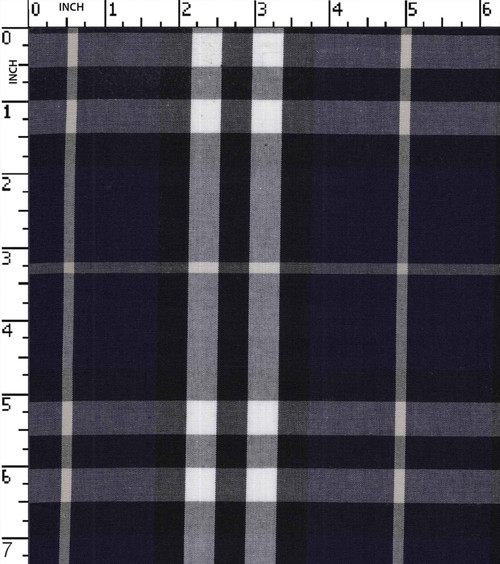 100% Cotton Yarn Dyed Plain Big Check