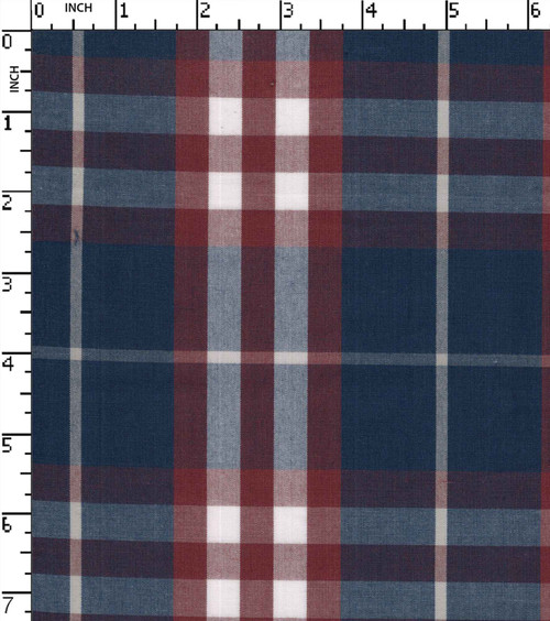 100% Cotton Yarn Dyed Plain Big Check