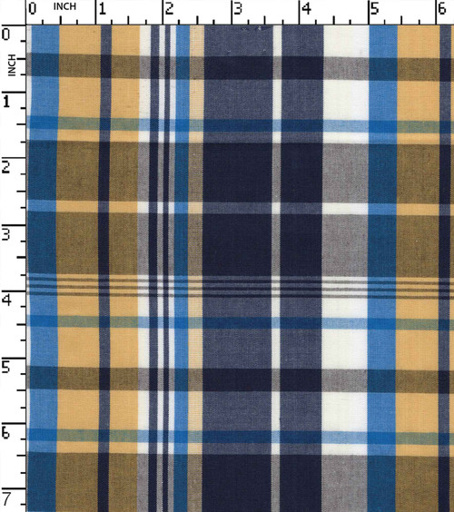 100% Cotton Yarn Dyed Plain Medium Check