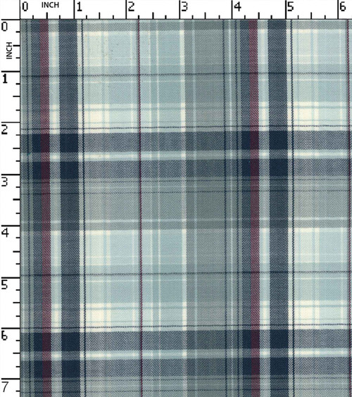 100% Cotton Yarn Dyed Herringbone Big Check