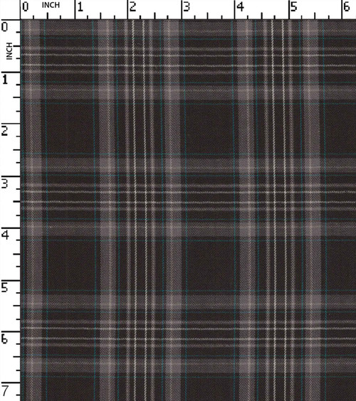 100% Cotton Yarn Dyed Herringbone Medium Check