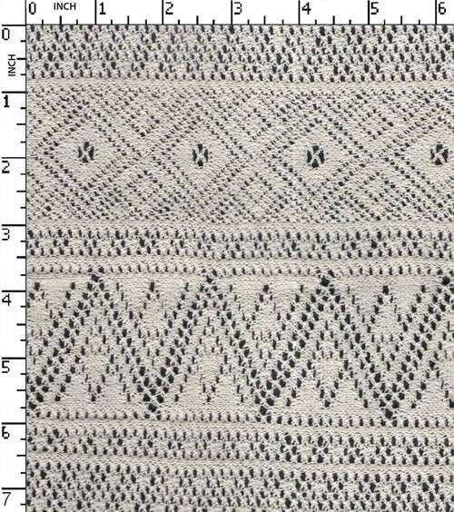 90% Cotton 10% Nylon Greige Crochet Diamond With Cord