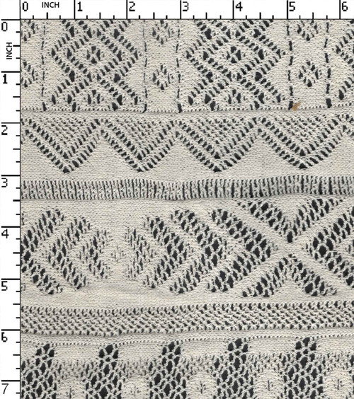 90% Cotton 10% Nylon Greige Crochet Floral With Cord