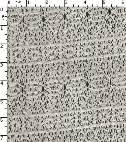 90% Cotton 10% Nylon Greige Crochet Floral With Cord