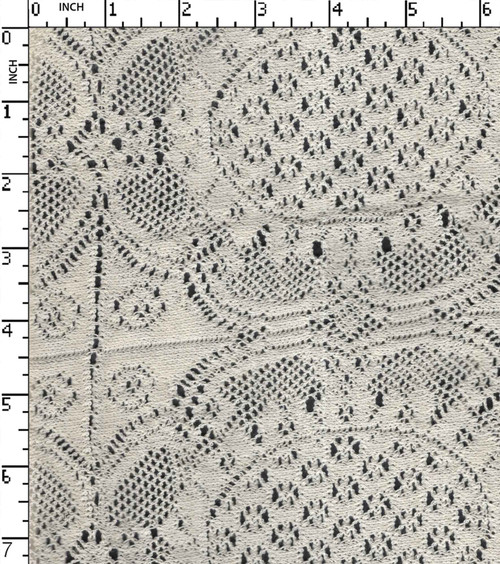 90% Cotton 10% Nylon Greige Crochet Floral With Cord