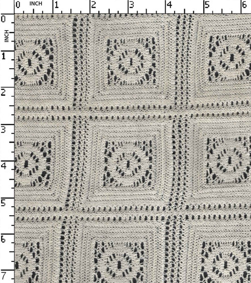 90% Cotton 10% Nylon Greige Crochet Floral With Cord