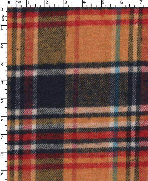 Cotton Poly Recycled Yarn Dyed Twill Tartan Check Yellow/Red/White/Navy/Blue Brushed  Gsm-293 Jec-Jtp1352-Ea