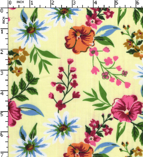 100% Cotton Printed Plain Flower With Leaf