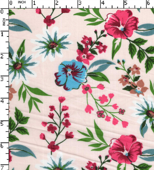 100% Cotton Printed Plain Flower With Leaf