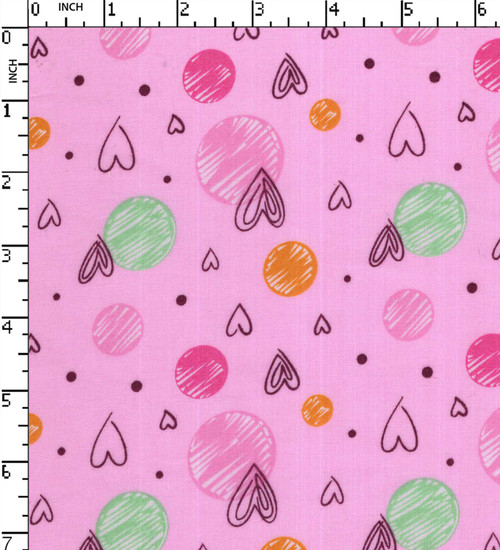 100% Cotton Printed Plain Heart