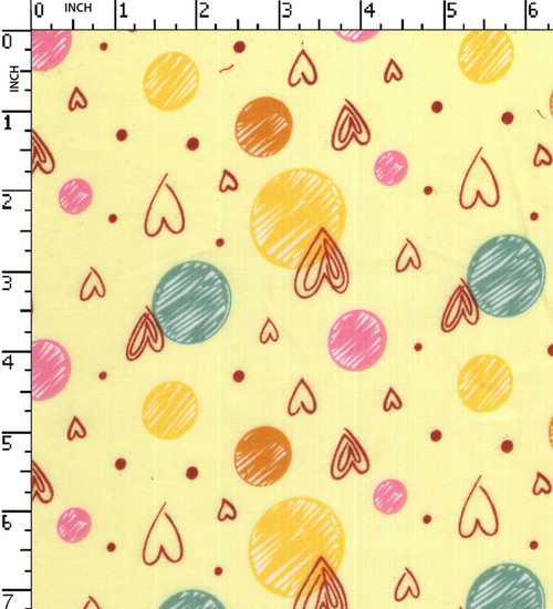 100% Cotton Printed Plain Heart