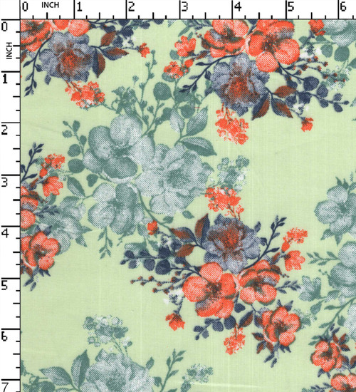 100% Cotton Printed Plain Flower With Leaf