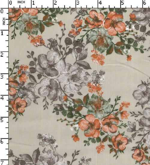 100% Cotton Printed Plain Flower With Leaf