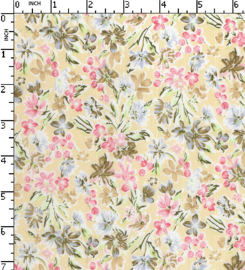 100% Cotton Printed Plain Flower With Leaf