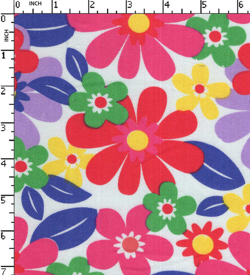 100% Cotton Printed Twill Flower