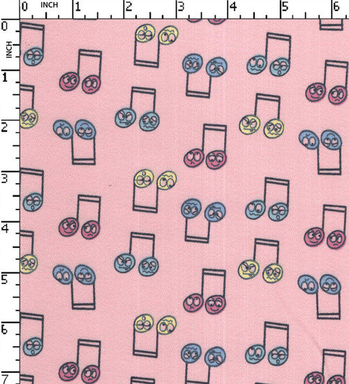Cotton Polyester Lycra Printed Twill Musical