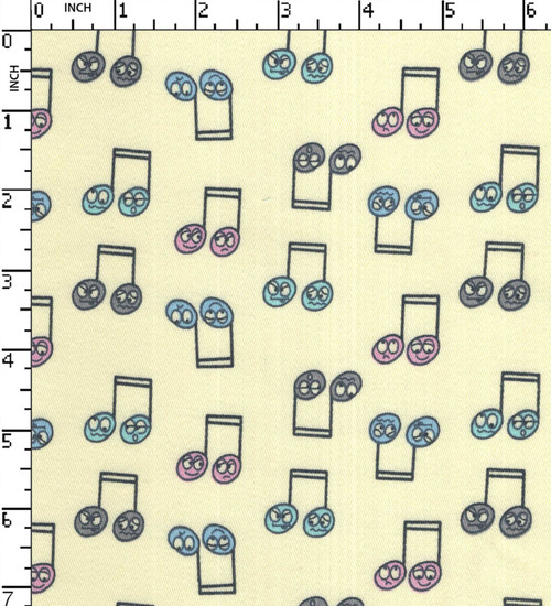Cotton Polyester Lycra Printed Twill Musical