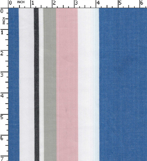 100% Cotton Yarn Dyed Twill Thin Thick Stripe