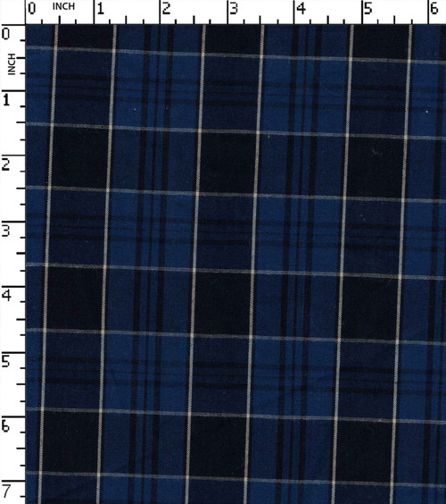 100% Cotton Yarn Dyed Plain Medium Check