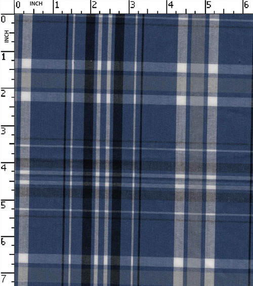 Cotton Polyester Yarn Dyed Plain Big Check