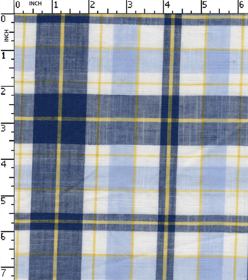 100% Cotton Yarn Dyed Plain Medium Check