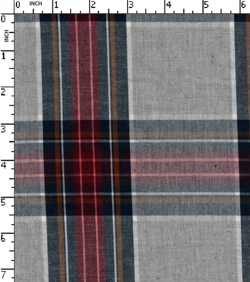 100% Cotton Yarn Dyed Plain Big Check