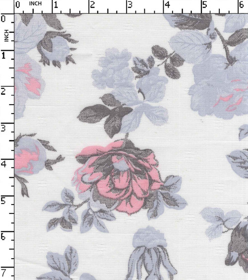 100% Cotton Printed Dobby Flower