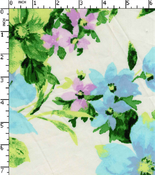 100% Cotton Printed Satin Flower