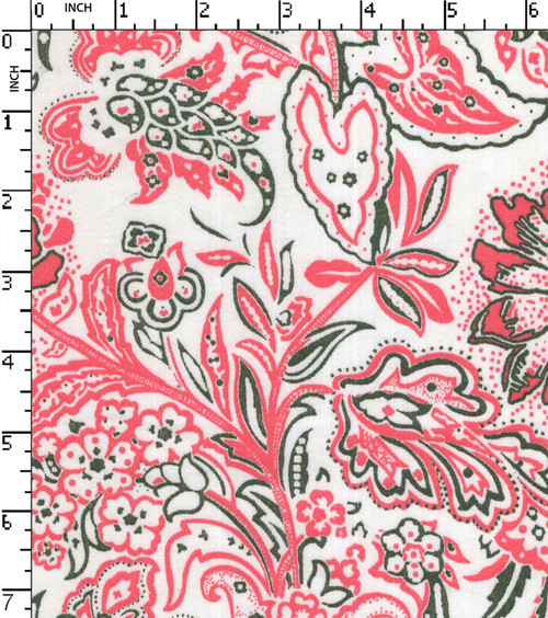 100% Cotton Printed Satin Floewr With Leaf