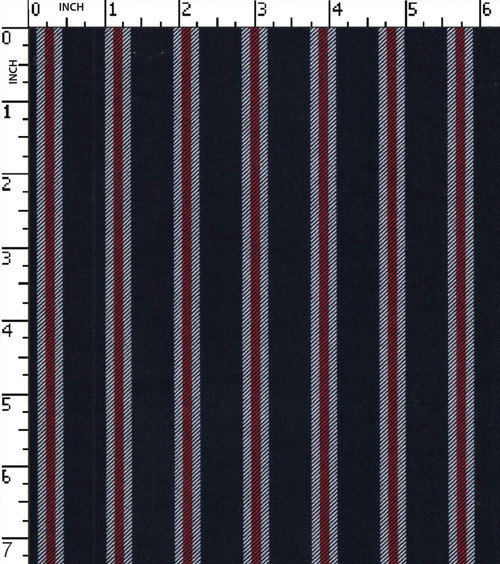 100% Cotton Printed Twill Pencil Stripe
