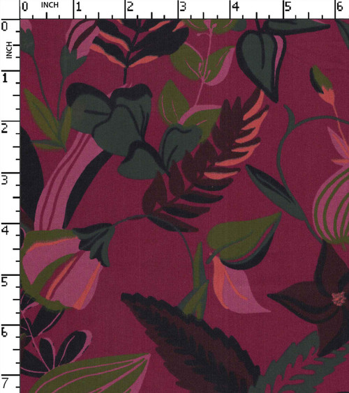 Cotton Polyester Lycra Printed Plain Leaf