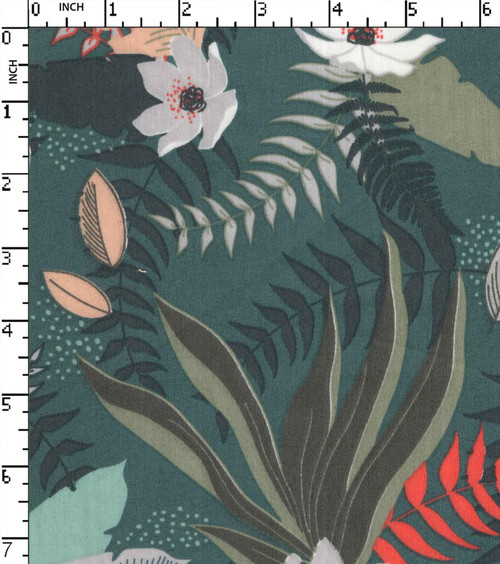 Cotton Polyester Lycra Printed Plain Leaf