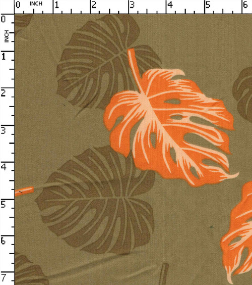 100% Cotton Printed Satin Leaf