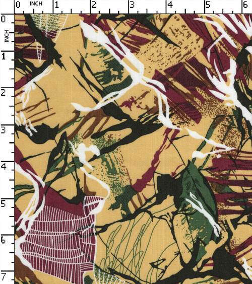 100% Cotton Printed Satin Abstract