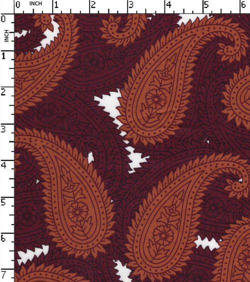 100% Cotton Printed Satin Paisely