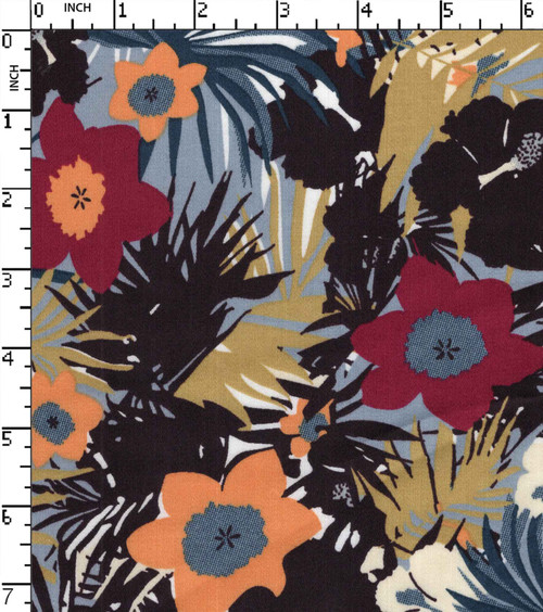 100% Cotton Printed Satin Floral