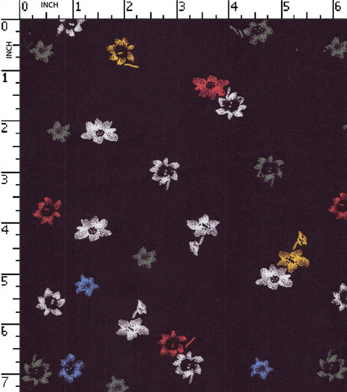 100% Cotton Printed Satin Flower