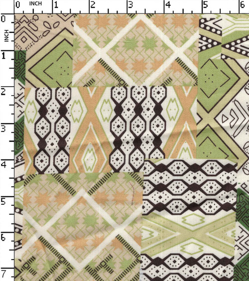 100% Cotton Printed Satin Abstract